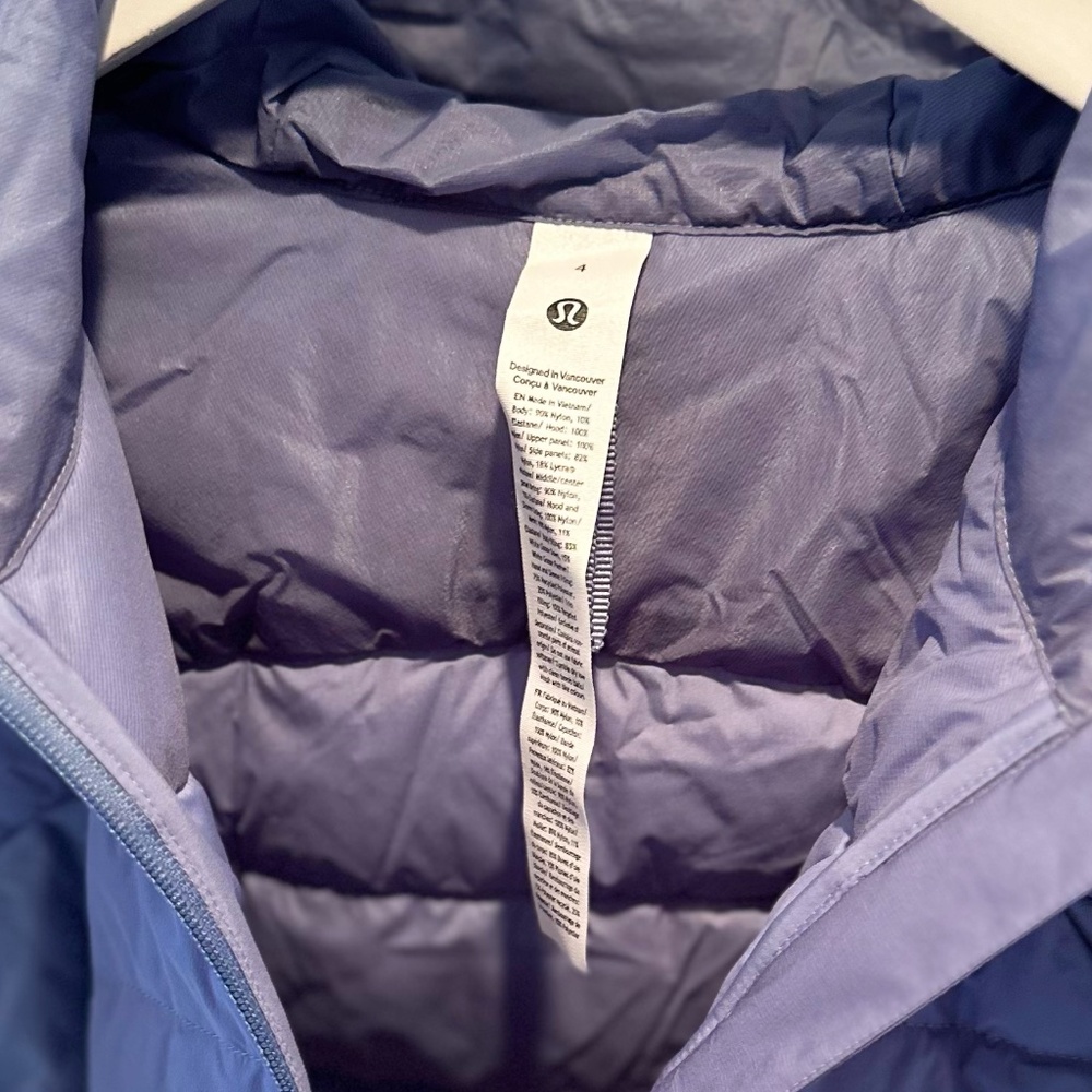 Lululemon down for it jacket blue willow - Picture 3 of 5